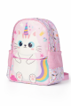 ME TEAM  Unicorn Kedi Desenli Anaokulu Çantası - Pembe Kız Çocuk Kreş ve Sırt Çantası