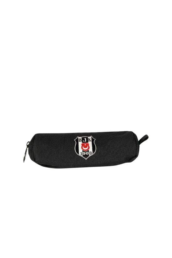Beşiktaş Lisanslı Siyah Sosis Kalemlik - Tek Bölmeli Silindir Okul Kalem Çantası