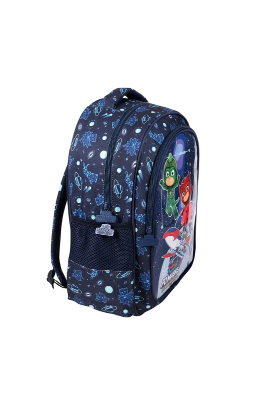PJ Masks Lisanslı Karakter Baskılı İlkokul Çantası - İki Bölmeli Konforlu Okul Sırt Çantası