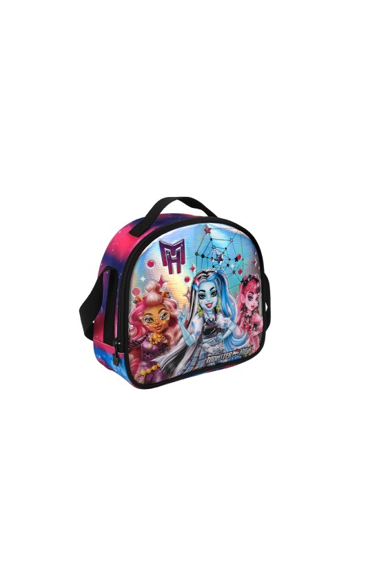 Monster High Lisanslı Beslenme Çantası - Holografik PVC Kaplamalı Kız Çocuk Beslenme Çantası