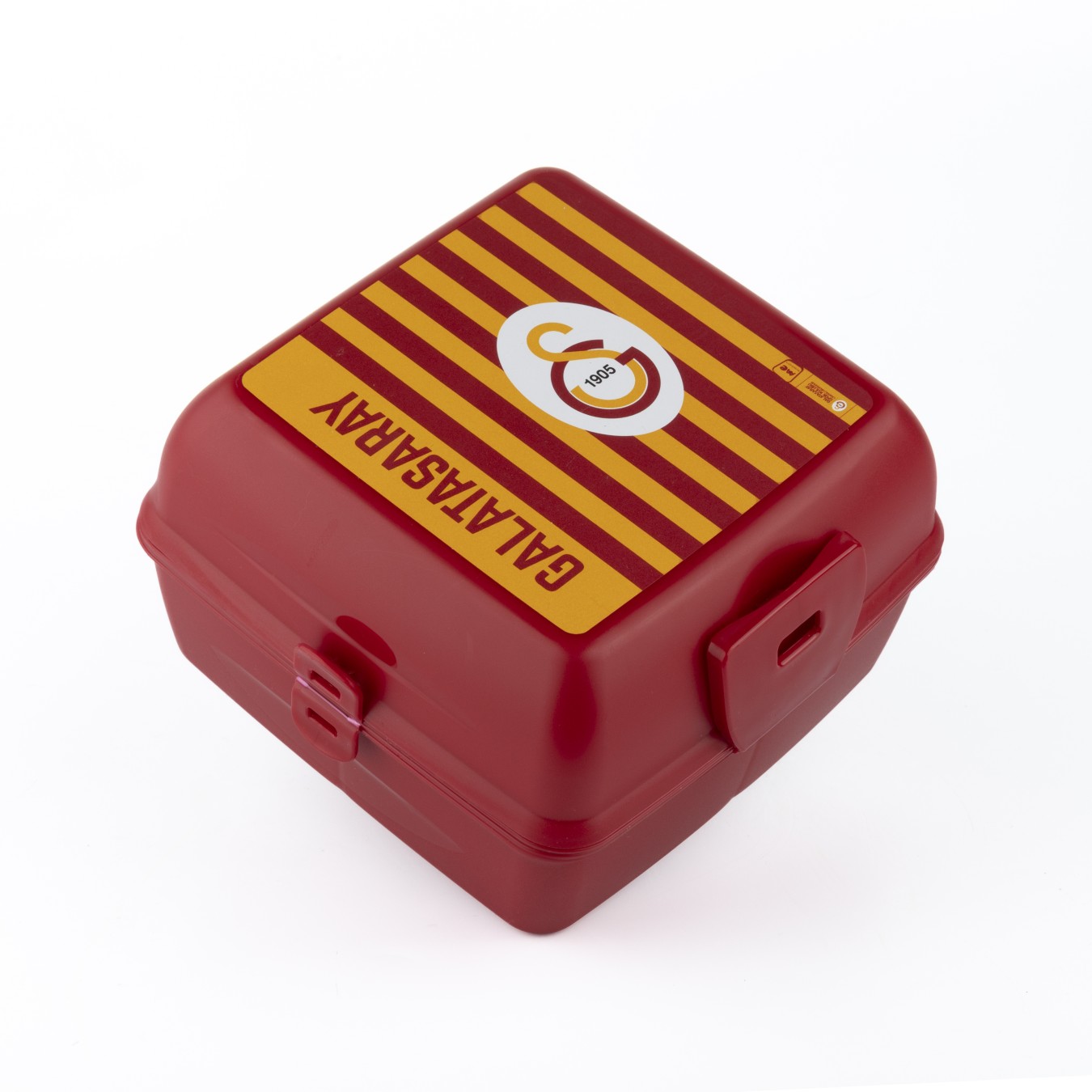 Galatasaray Lisanslı 4 Bölmeli Çatal Kaşıklı Beslenme Kutusu - Sarı Kırmızı Okul Beslenme Kabı