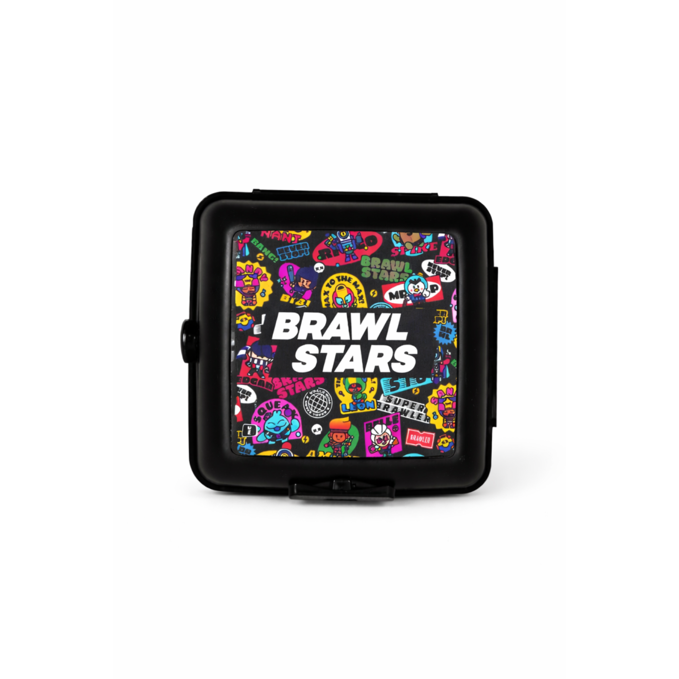 Brawl Stars Lisanslı Beslenme Kabı - Karakter Desenli Siyah Kilitli Saklama Kutusu
