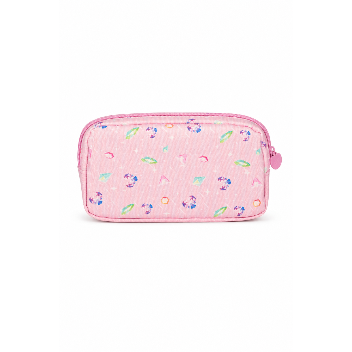 ME TEAM Pembe Kanatlı Kedi Karakterli Kalemlik - 2 Bölmeli Suni Deri Ön Panelli Kız Çocuk Okul Kalem Kutusu