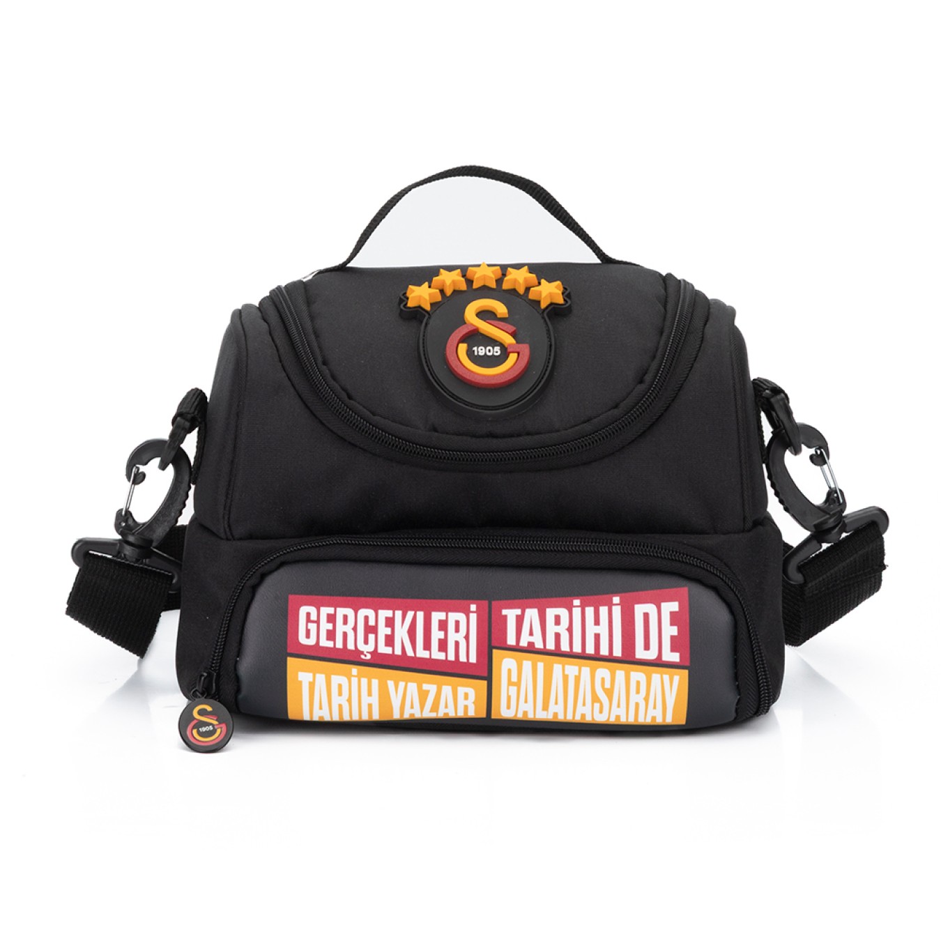 Galatasaray Lisanslı 2 Bölmeli 5 Yıldızlı Siyah Orijinal Beslenme çantası