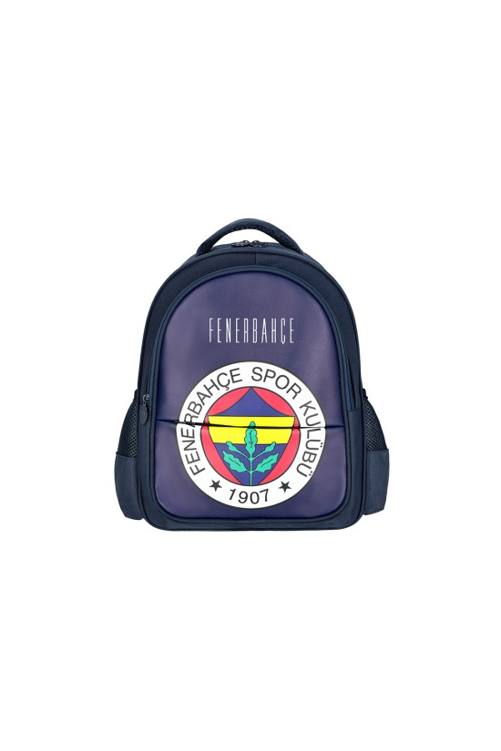 Fenerbahçe Lisanslı Logo Baskılı Okul Çantası - Lacivert 3 Bölmeli Sırt Çantası