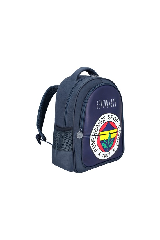 Fenerbahçe Lisanslı Logo Baskılı Okul Çantası - Lacivert 3 Bölmeli Sırt Çantası