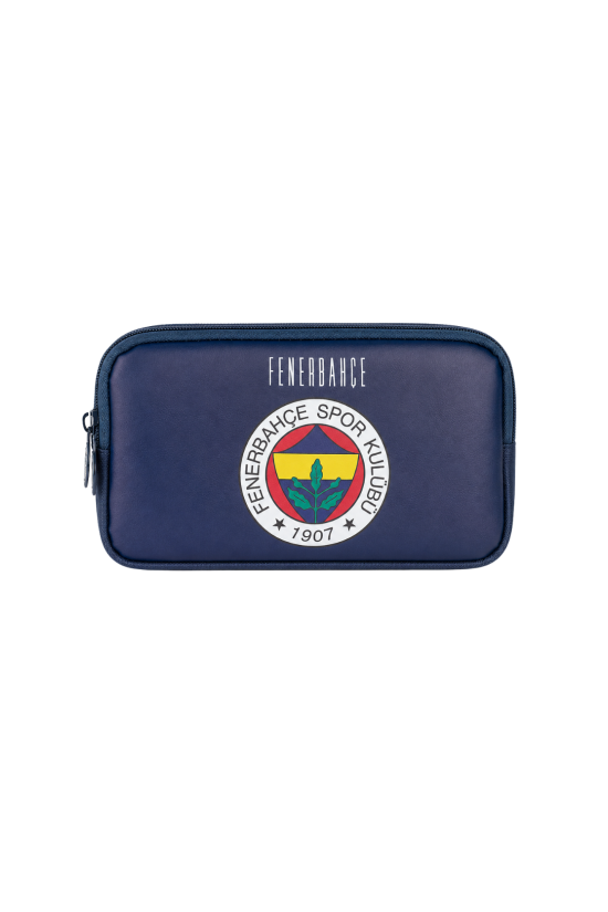Fenerbahçe Lisanslı Logo Baskılı Kalemlik - Lacivert 2 Bölmeli Kalem Çantası