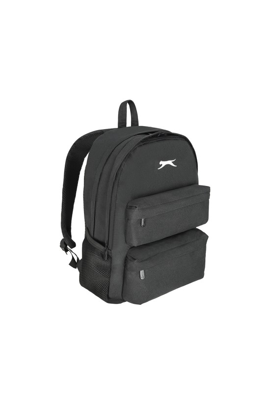 Slazenger Lisanslı Logolu Sırt Çantası - Siyah 4 Bölmeli Okul Çantası