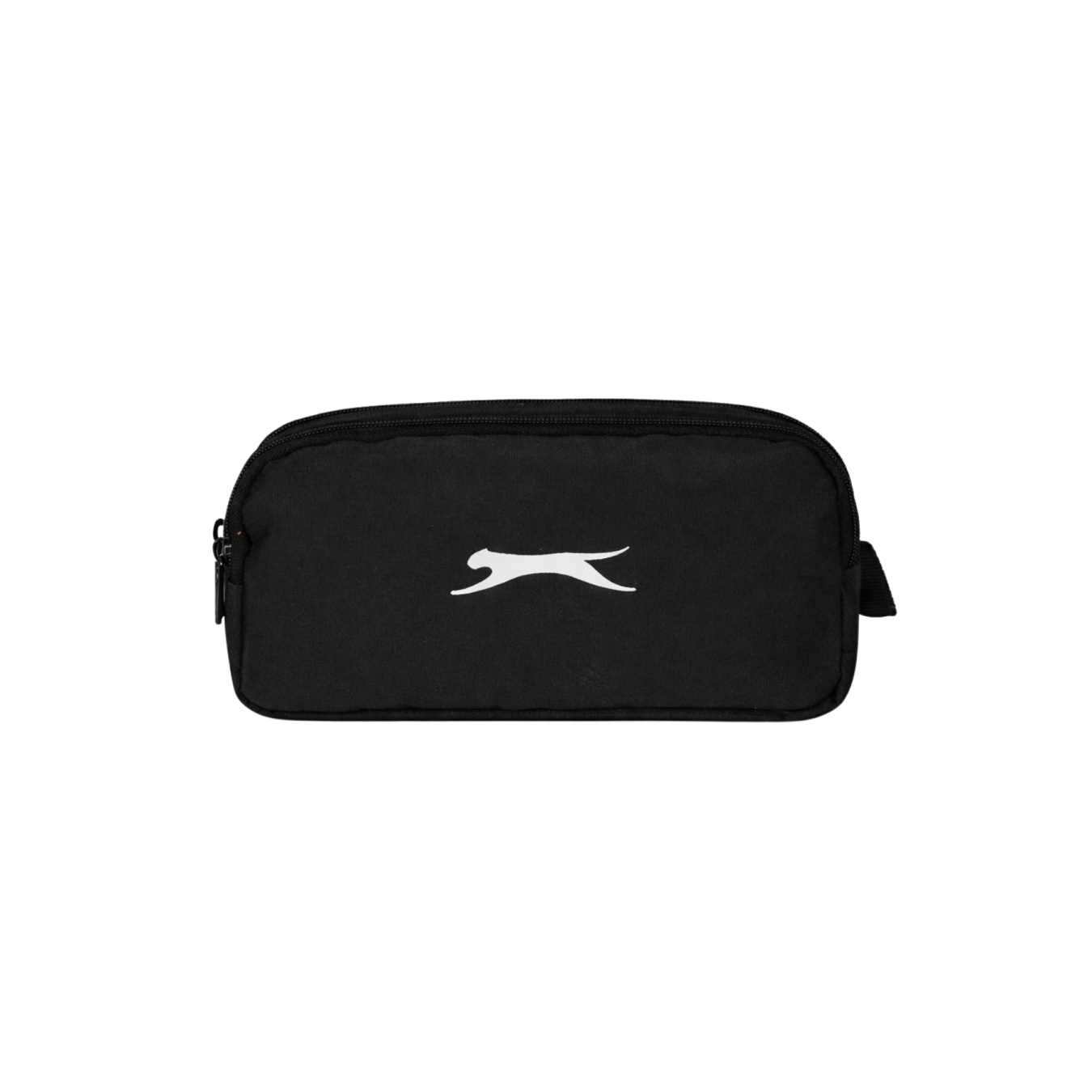 Slazenger Lisanslı Siyah Beyaz İkonik Logolu Kalemlik - Çift Bölmeli Okul Kalem Çantası