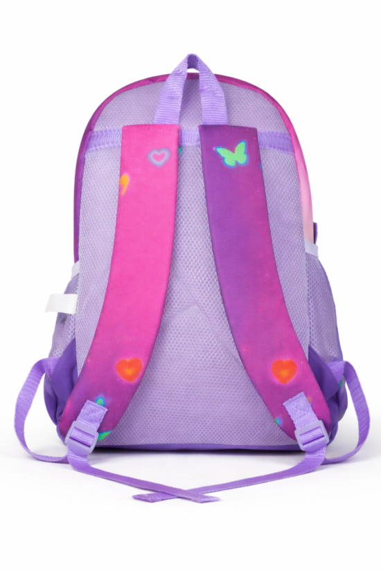 ME TEAM Kelebek Desenli Okul Çantası - Çift Bölmeli Su İtici Dijital Baskılı Okul Çantası