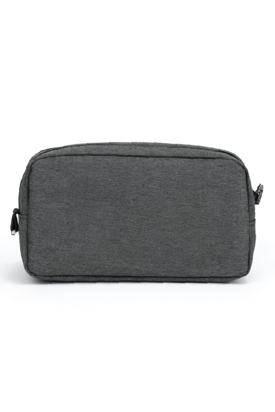 Beşiktaş Lisanslı Gri El Yazılı Kalemlik - Çift Bölmeli Su İtici Kumaşlı Kalem Çantası