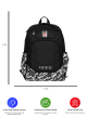 Beşiktaş Lisanslı Çok Bölmeli Sırt Çantası - Su İtici Kumaşlı Desenli Laptop Okul Çantası