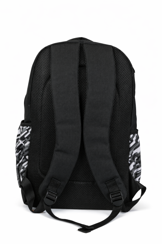 Beşiktaş Lisanslı Çok Bölmeli Sırt Çantası - Su İtici Kumaşlı Desenli Laptop Okul Çantası