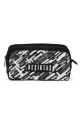 Beşiktaş Lisanslı Desenli Kalemlik - Çift Bölmeli Su İtici Kumaşlı Kalem Çantası - Siyah Beyaz Gri