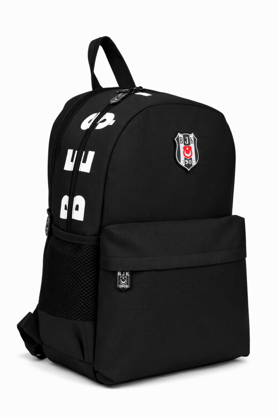 Beşiktaş Lisanslı 3 Bölmeli Sırt Çantası - Laptop Gözlü Su İtici Baskı Detaylı Okul Çantası