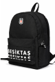 Beşiktaş Lisanslı 3 Bölmeli Sırt Çantası - Laptop Gözlü Su İtici Yazı Baskılı Okul Çantası