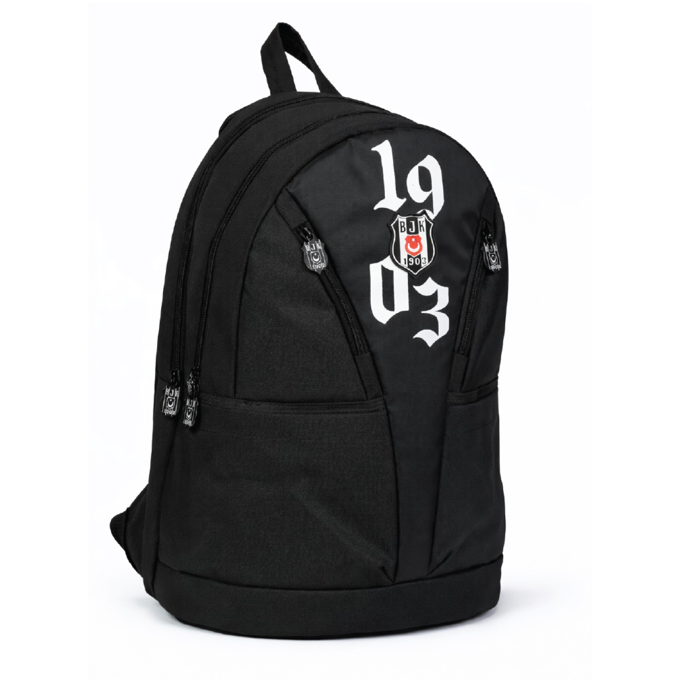 Beşiktaş Lisanslı 1903 Baskı Detaylı Laptop Bölmeli Sırt Çantası Siyah