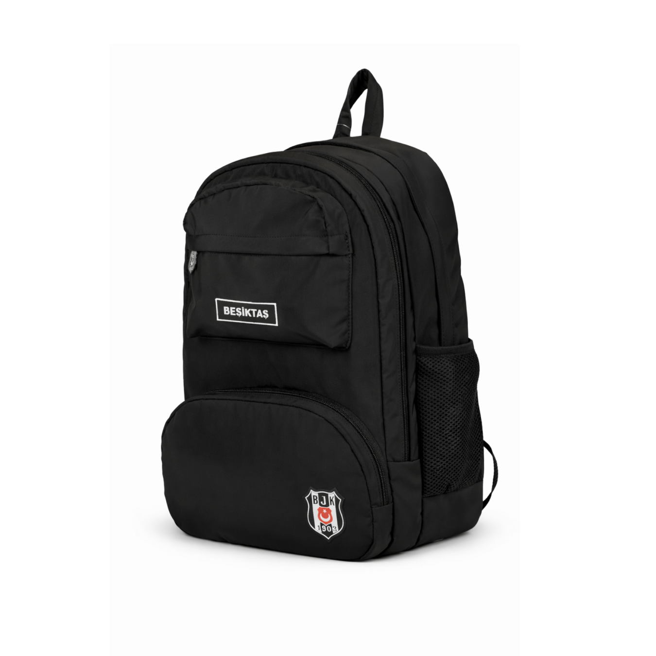 Beşiktaş Lisanslı Logolu Siyah Sırt Çantası - Su İtici Kumaşlı Laptop Bölmeli Okul Çantası