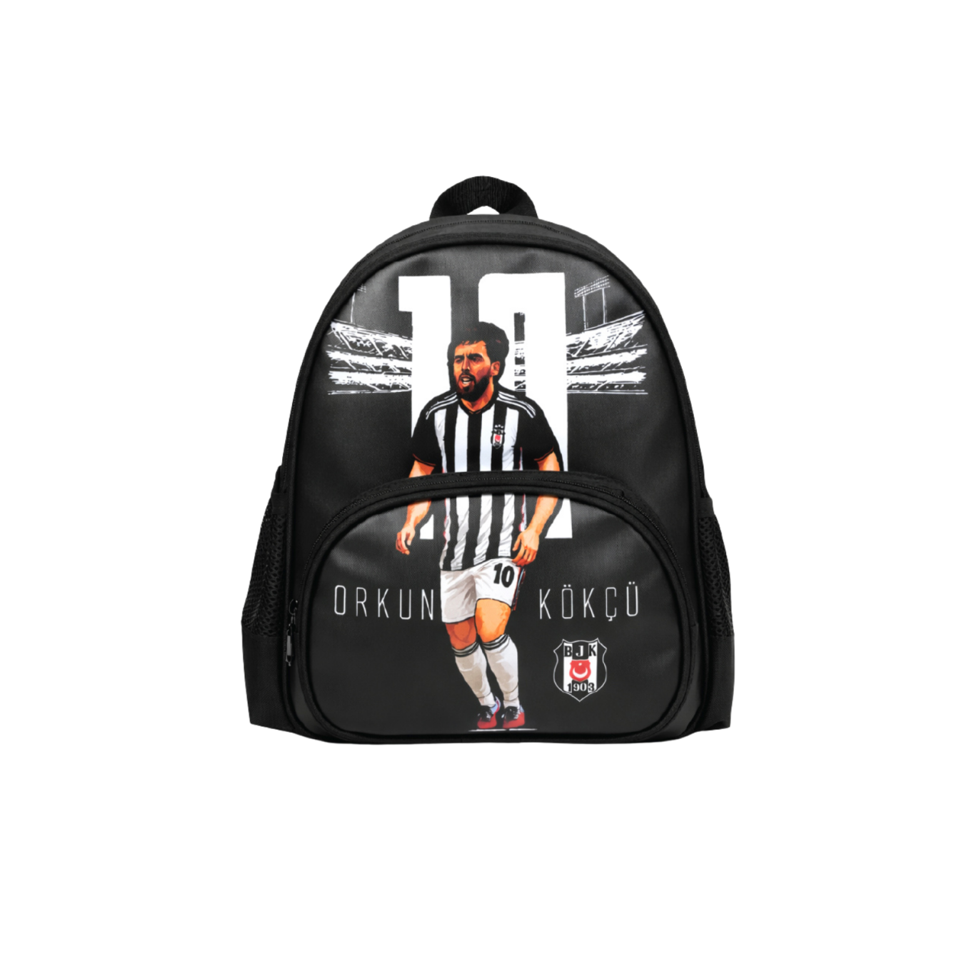 Beşiktaş Lisanslı Orkun Kökçü Anaokulu Çantası - 2 Bölmeli Suni Deri Panelli Konforlu Sırt Çantası