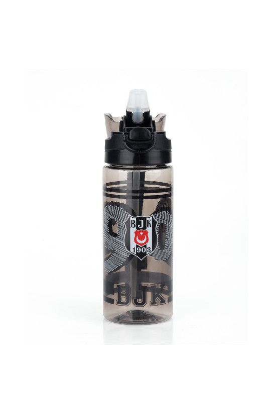 Beşiktaş Lisanslı 500ml Pipetli Kilitli Kapaklı Siyah Matara - Orijinal BJK Taraftar Suluk
