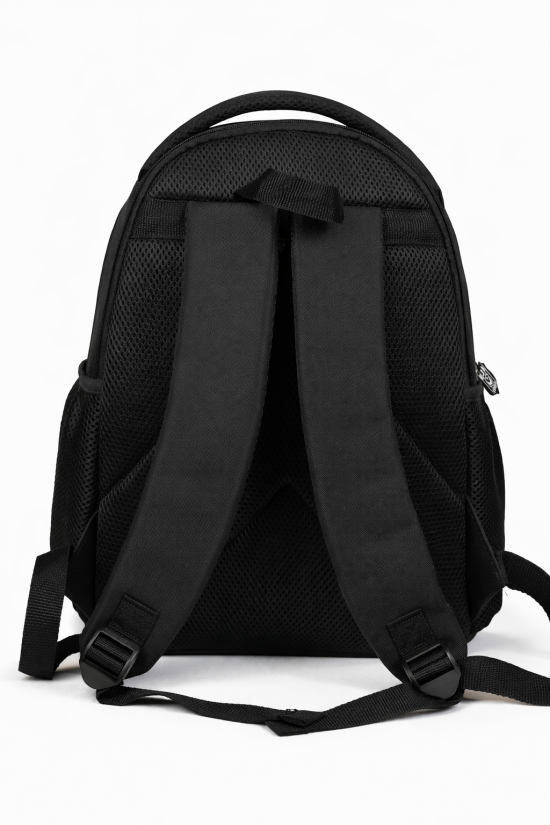 Beşiktaş Lisanslı 3D Futbol Topu Baskılı Okul Çantası - 2 Bölmeli Siyah Sırt Çantası