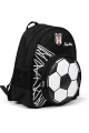 Beşiktaş Lisanslı 3D Futbol Topu Baskılı Anaokulu Çantası - 2 Bölmeli Küçük Boy Sırt Çantası