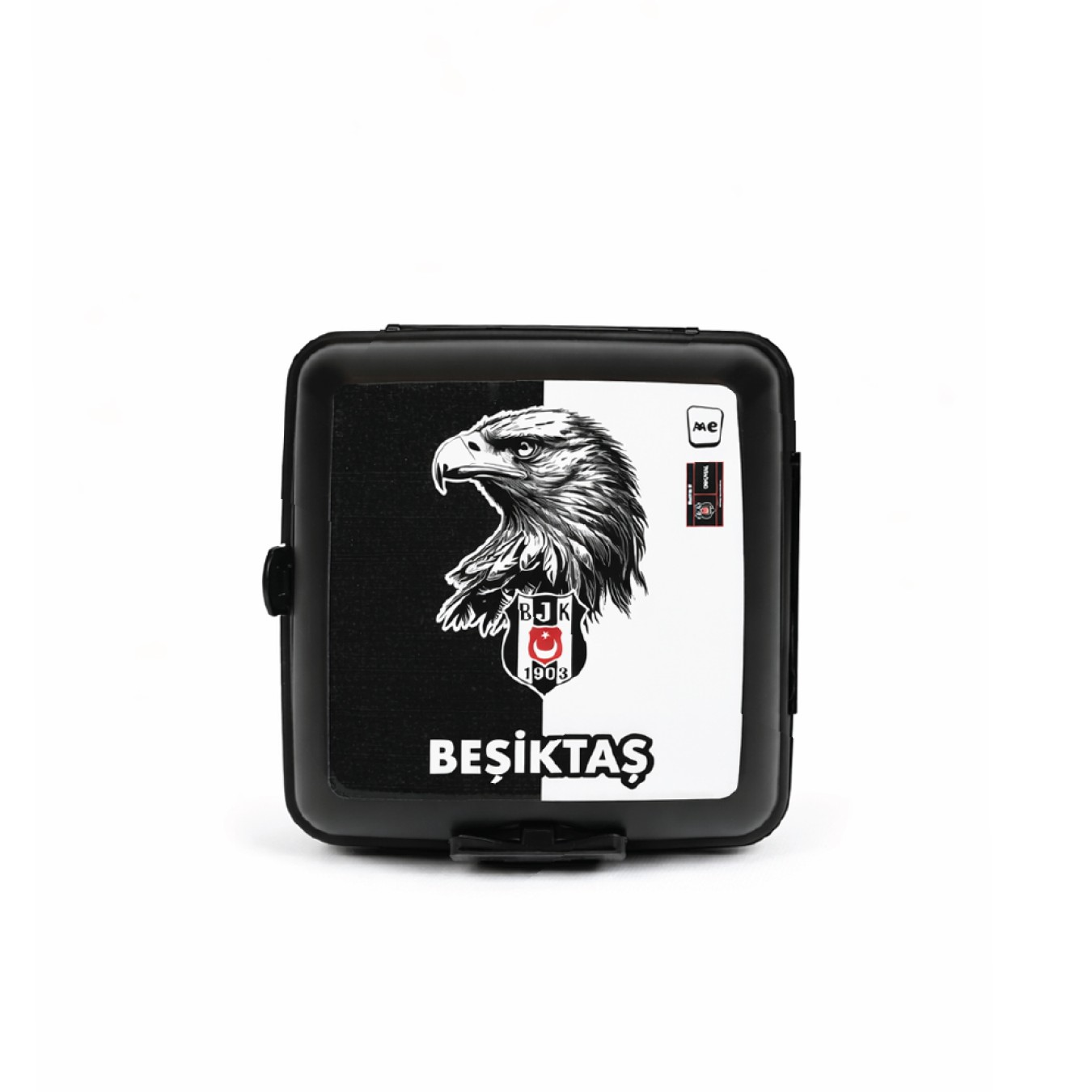 Beşiktaş Lisanslı Beslenme Kutusu - Kartal Baskılı Çatal Kaşıklı BPA Free Saklama Kabı