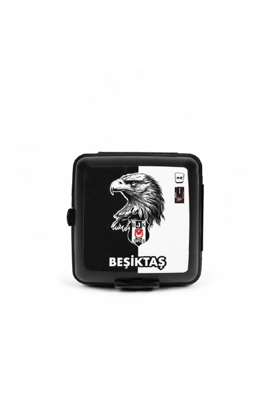 Beşiktaş Lisanslı Beslenme Kutusu - Kartal Baskılı Çatal Kaşıklı BPA Free Saklama Kabı