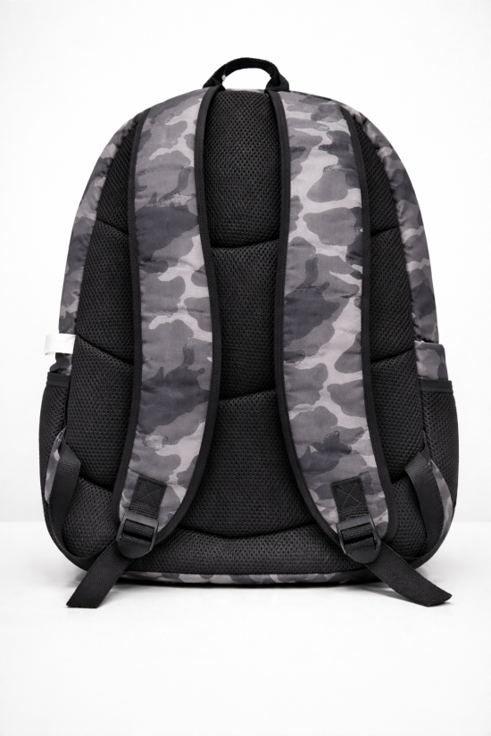 Hype Lisanslı 3 Bölmeli Sırt Çantası - Gri Kamuflaj Kordonlu Laptop Gözlü Su İtici Okul Çantası