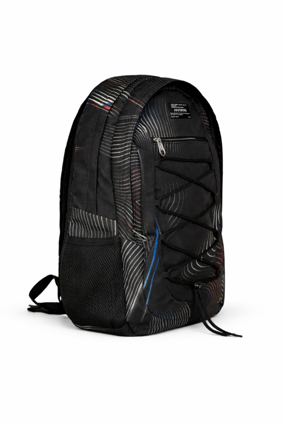 Hype Lisanslı 3 Bölmeli İpli Sırt Çantası - Renkli Çizgi Desenli Laptop Gözlü Su İtici Okul Çantası