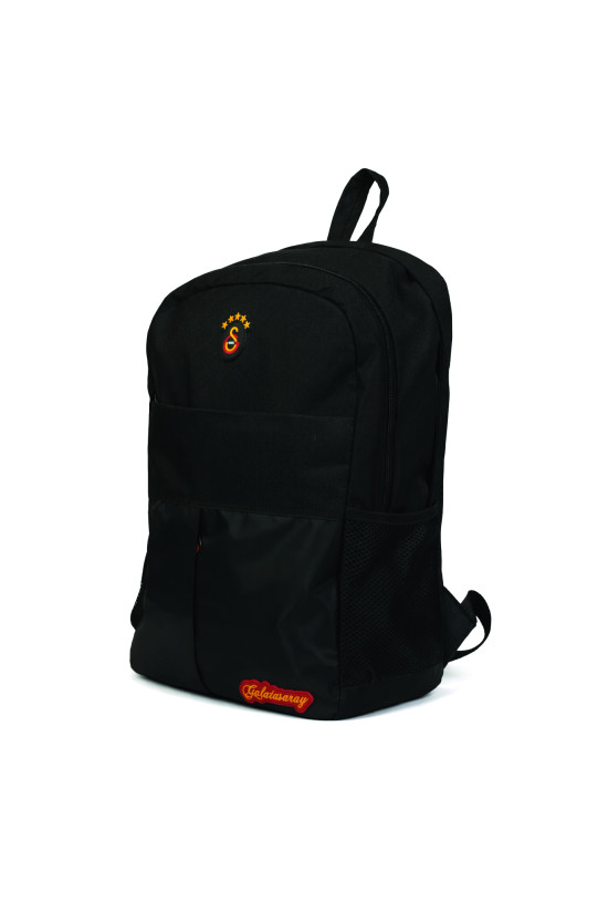 Galatasaray Lisanslı Su Geçirmez Siyah Sırt Çantası - Laptop Bölmeli