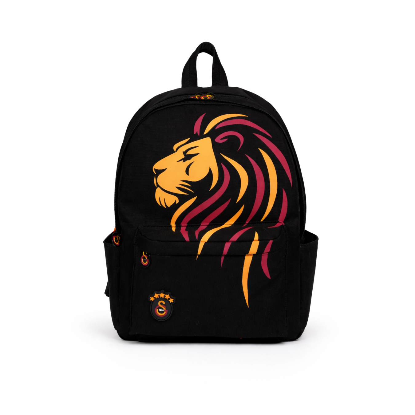 Galatasaray Lisanslı Sırt Çantası - Aslan Baskılı 3 Bölmeli Laptop Okul Çantası
