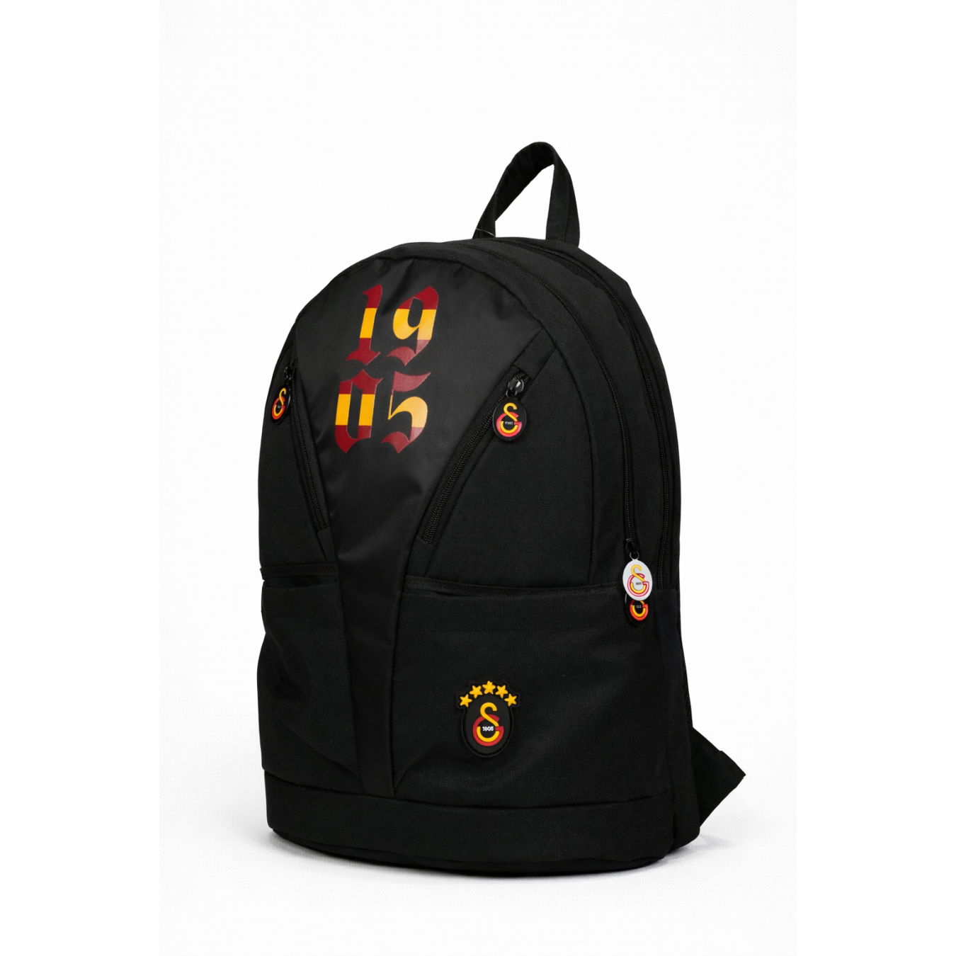 Galatasaray Lisanslı 1905 Baskılı Siyah Sırt Çantası - Laptop Bölmeli Okul ve Günlük Sırt Çantası