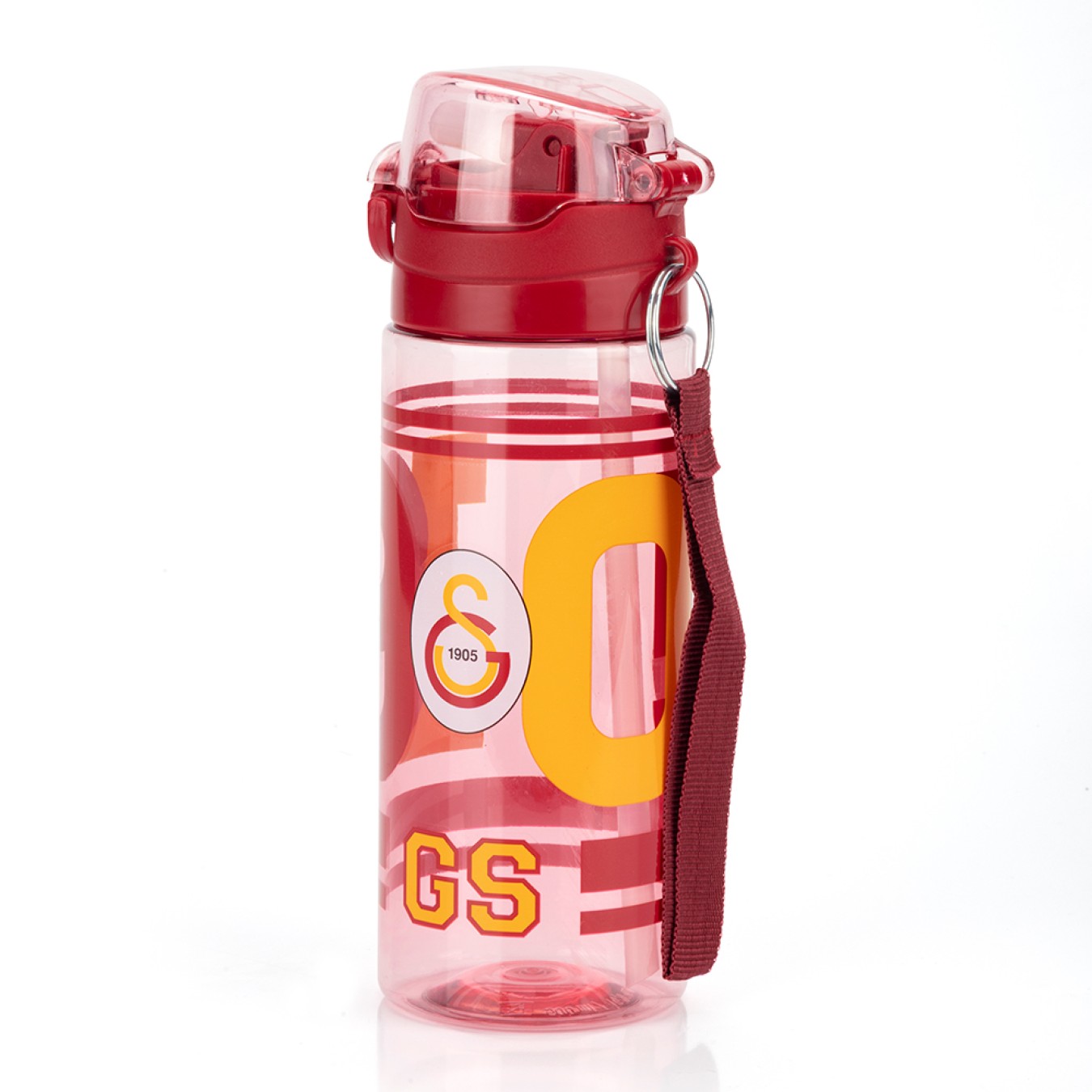 Galatasaray Lisanslı 500ml Kilitli Kapaklı Kırmızı Su Matarası - Orijinal GS Taraftar Suluk