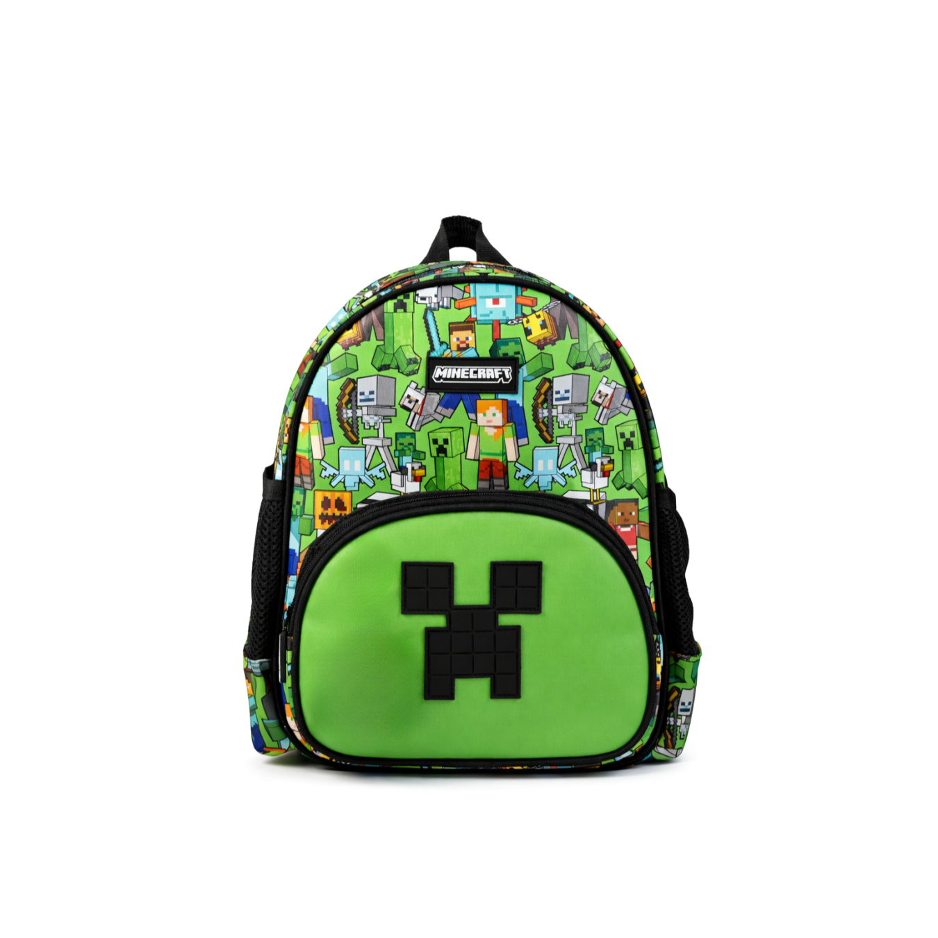 Minecraft Lisanslı Creeper Desenli Anaokulu Çantası - Yeşil Çocuk Sırt Çantası 26601