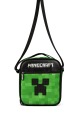 Minecraft Lisanslı Creeper Logolu Omuz Askılı Beslenme Çantası - Yeşil Çocuk Çantası 26611
