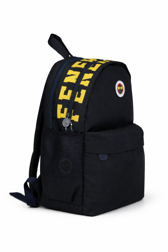 Fenerbahçe Lisanslı Su İtici Kumaşlı Sırt Çantası - Laptop Bölmeli & Kabartma Logolu Okul Çantası