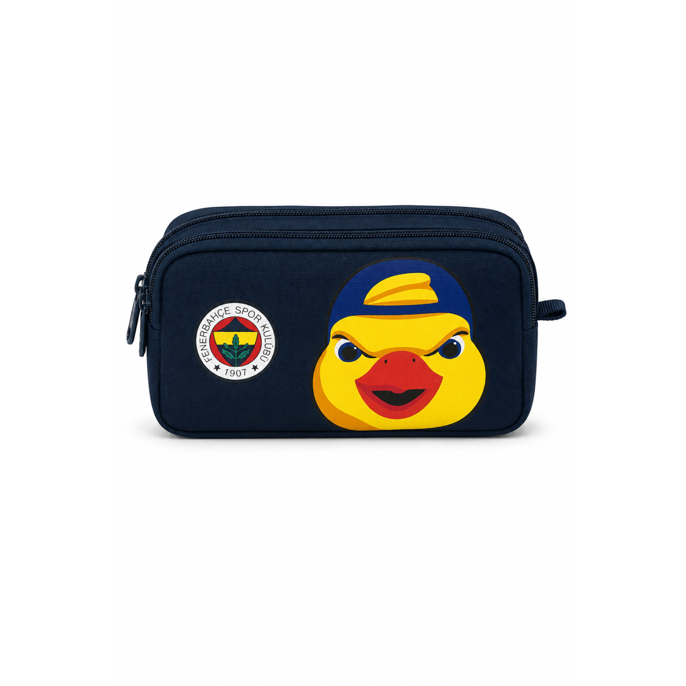 Fenerbahçe Lisanslı Yellow Karakterli Kalemlik - Lacivert 2 Bölmeli Kalem Çantası