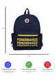 Fenerbahçe Lisanslı Lacivert Üç Bölmeli Sırt Çantası - Serigraf Baskılı Su İtici Kumaşlı Laptop Bölmeli Okul Çantası
