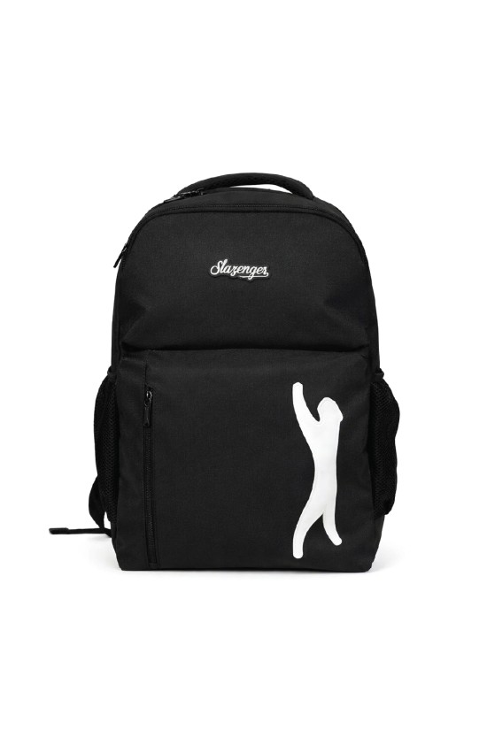 Slazenger Lisanslı Logolu Sırt Çantası - Siyah 3 Bölmeli Sırt Çantası