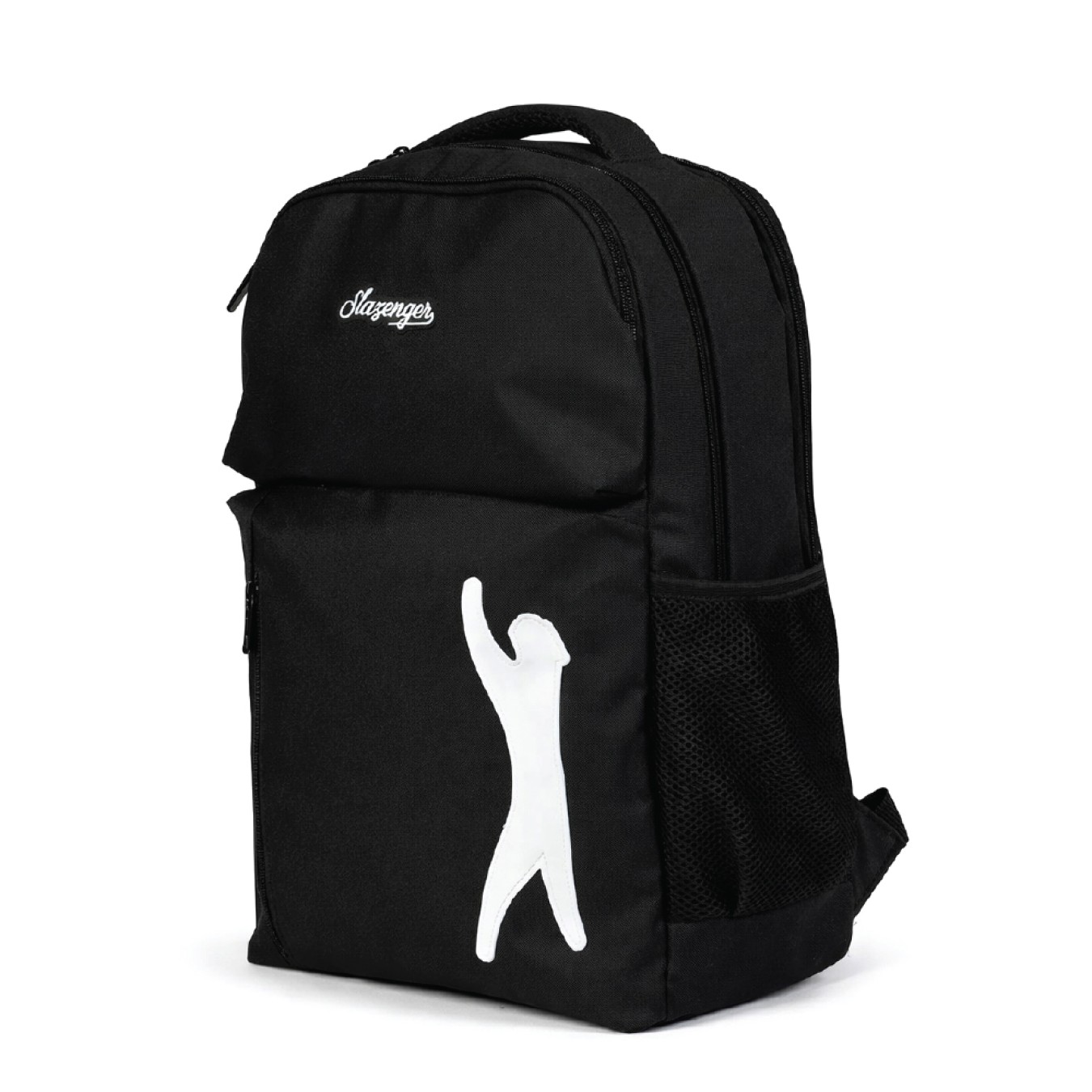 Slazenger Lisanslı Logolu Sırt Çantası - Siyah 3 Bölmeli Sırt Çantası