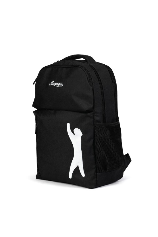 Slazenger Lisanslı Logolu Sırt Çantası - Siyah 3 Bölmeli Sırt Çantası