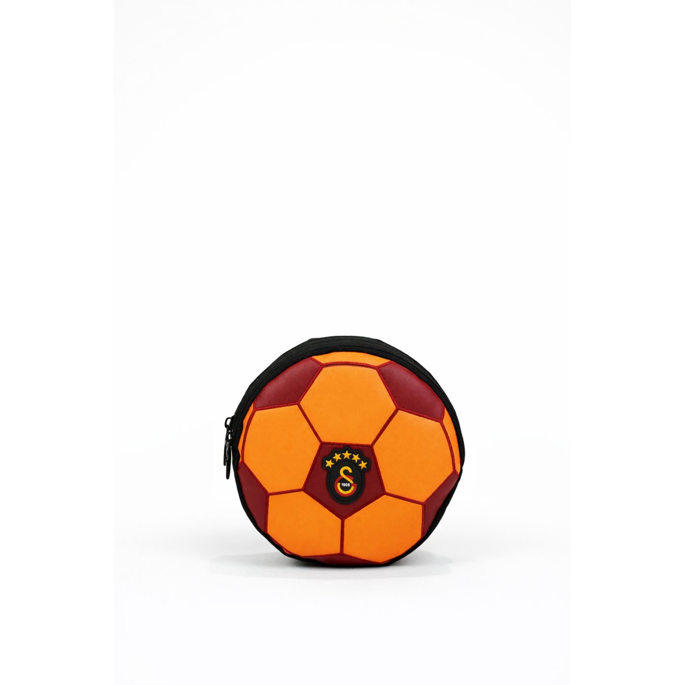 Galatasaray Lisanslı Çift Bölmeli Kalemlik - Futbol Topu Baskılı Su İtici Sarı Kırmızı Kalem Kutusu