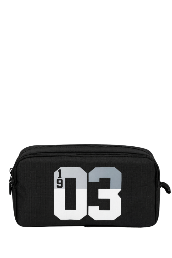 Beşiktaş Lisanslı Çift Bölmeli Kalemlik - 1903 Baskılı Su İtici Siyah Kalem Kutusu