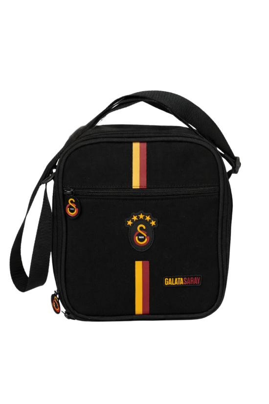 Galatasaray Lisanslı 5 Yıldızlı Beslenme Çantası - Sarı Kırmızı Şerit Tasarımlı 2 Bölmeli Okul Çocuk Çantası