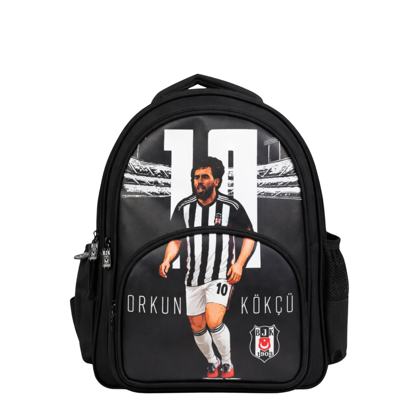 Beşiktaş Lisanslı Orkun Kökçü Okul Çantası - Üç Bölmeli Su İtici Kumaşlı Sırt Çantası