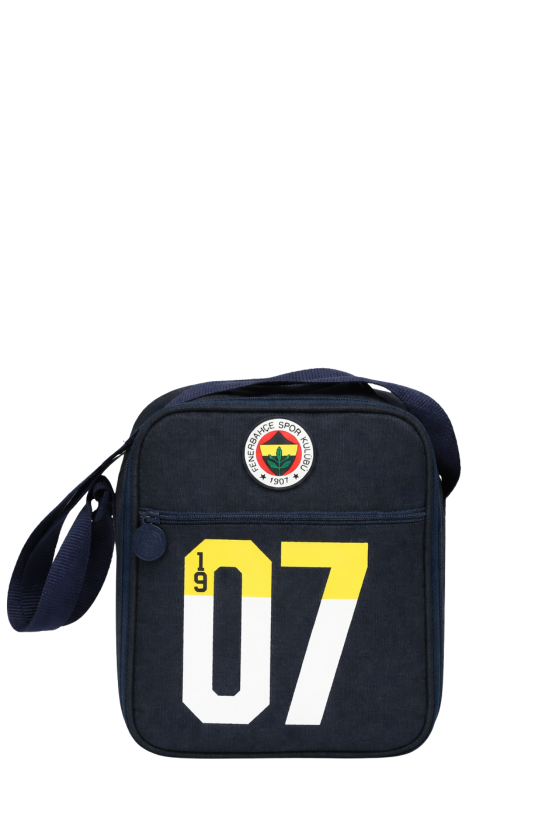 Fenerbahçe Lisanslı 1907 Baskı Detaylı Lacivert - Çift Bölmeli Su İtici Kumaşlı Beslenme Çantası
