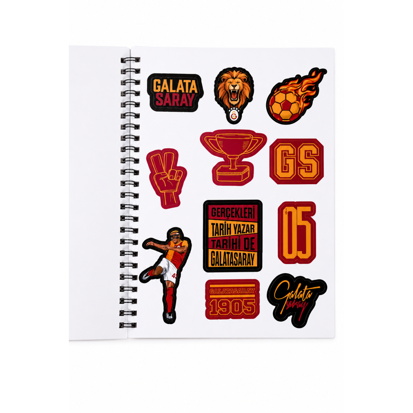 Galatasaray Lisanslı Icardi ve Osimhen Baskılı Sticker Kitabı - 6 Sayfa 70 Parça Çıkartma Albümü