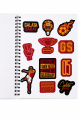 Galatasaray Lisanslı Icardi ve Osimhen Baskılı Sticker Kitabı - 6 Sayfa 70 Parça Çıkartma Albümü