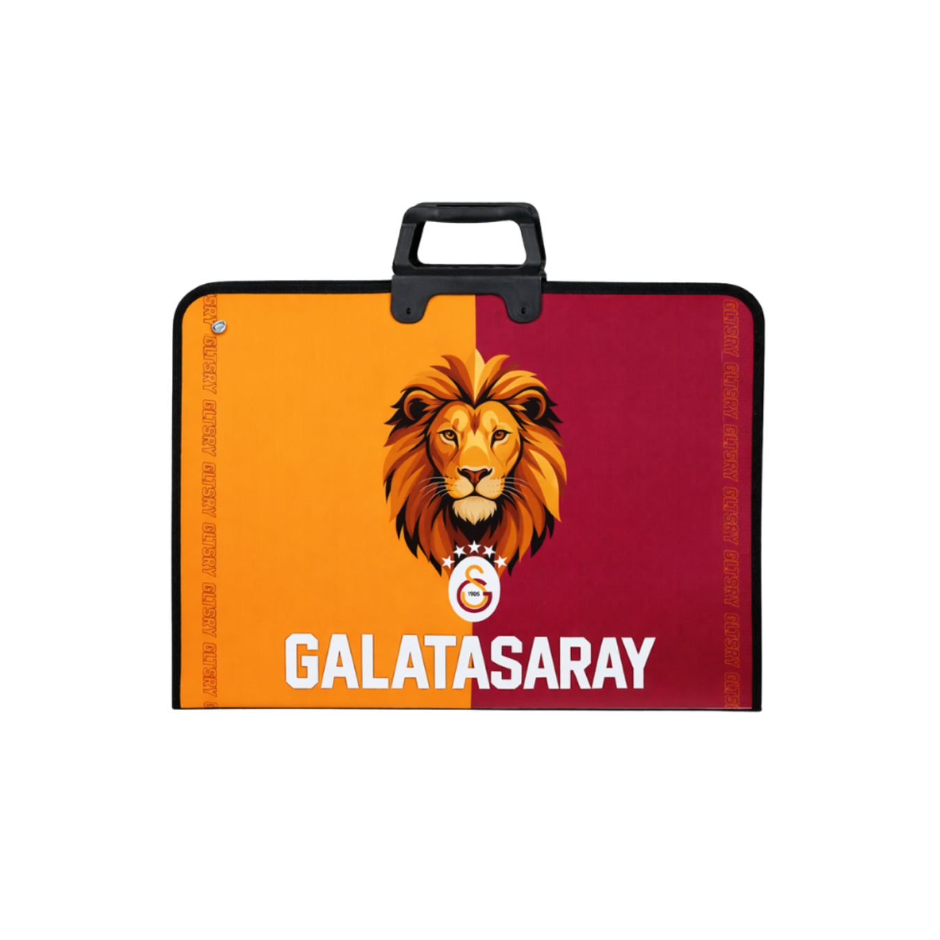 Galatasaray Lisanslı Parçalı Aslan Baskılı Proje Çantası - Askılı Fermuarlı Resim Çantası 35x50 cm